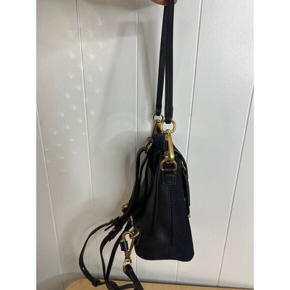 Chloe Rare Navy Blue Suede Gold Studded Faye Mini Backpack/Shoulder Bag - Picture 10 of 11